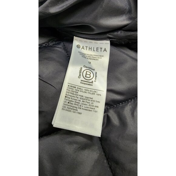 Athleta Whisper Featherless Wrap Coat Black Medium - Picture 8 of 8